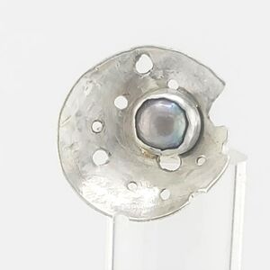 SWEETWATER pearl ring handmade in sterling silver metal size 7